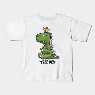 Tree Rex Christmas Kids T-Shirt